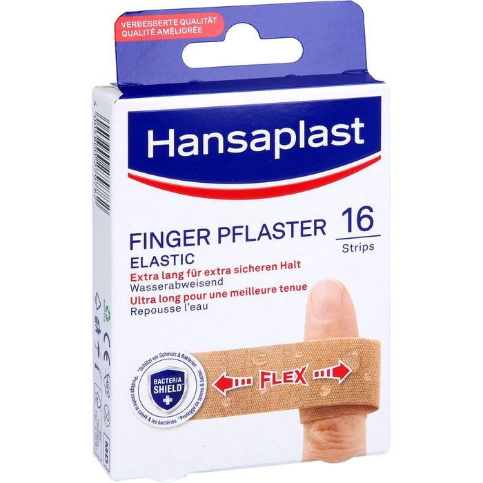 HANSAPLAST ELASTIC Fingerstrips, 16 pc Pansement