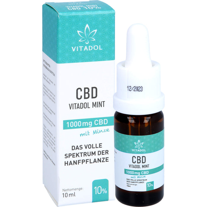 CBD10% Bio Hanfextrakt Öl - Vitadol Mint, 10 ml OEL