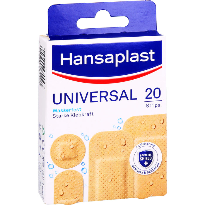 Hansaplast Universal Pflaster Wasserfest 20 Str, 20 pc Pansement