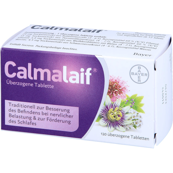 Calmalaif Tabletten bei nervlicher Belastung und zur Förderung des Schlafes, 120 pc Tablettes