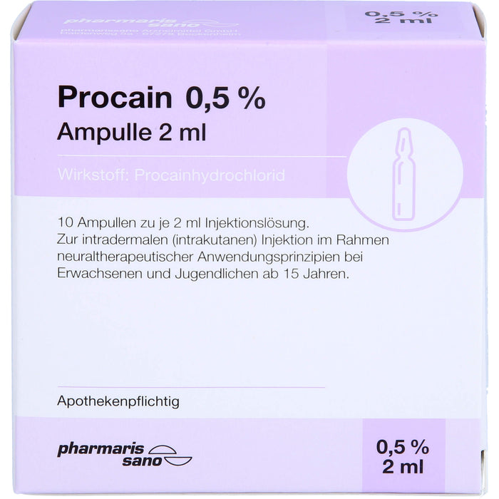 Procain pharmarissano 0,5 % Ampulle 2 ml, 10X2 ml ILO