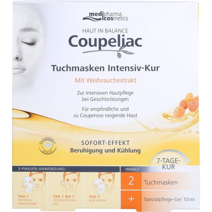 medipharma cosmetics Coupeliac Tuchmasken Intensiv-Kur, 1 pcs. Face mask