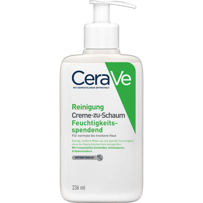 CeraVe Creme-zu-Schaum feuchtigkeitsspendende Reinigung, 236 ml Crème