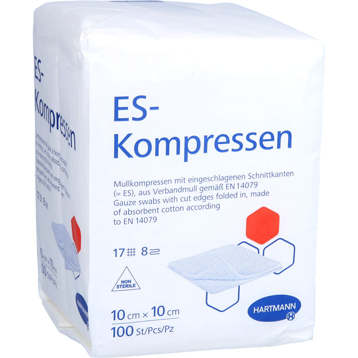 ES-KOMPRESSEN UNSTERIL 10X10 CM 8FACH, 100 St KOM