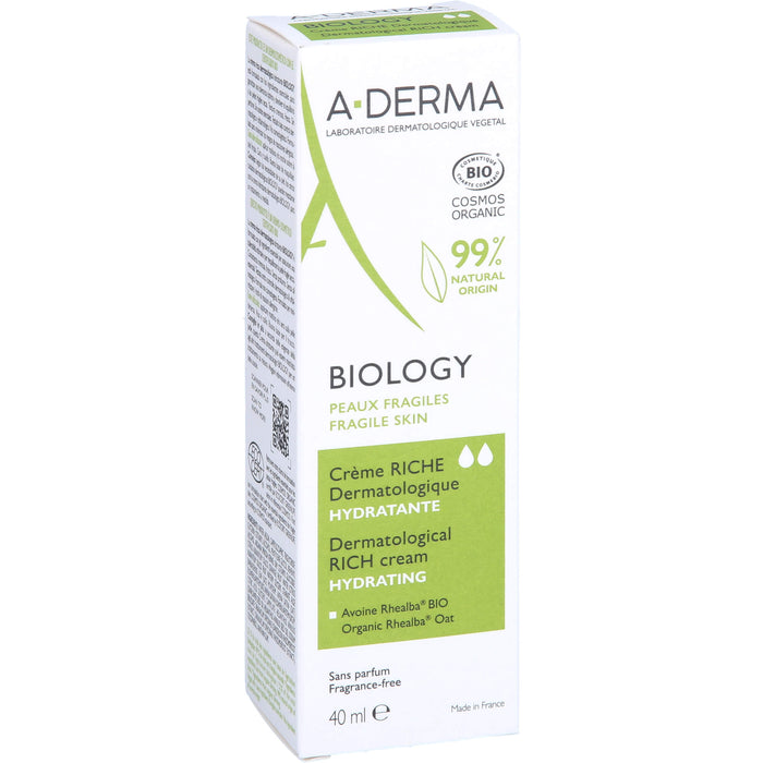 A-DERMA Biology Creme Reichhaltig - dermatologisch, 40 ml CRE