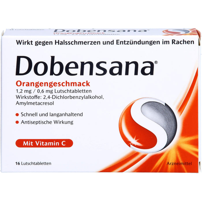 Dobensana Orangengeschmack 1,2 mg / 0,6 mg Lutscht, 16 pcs. Tablets