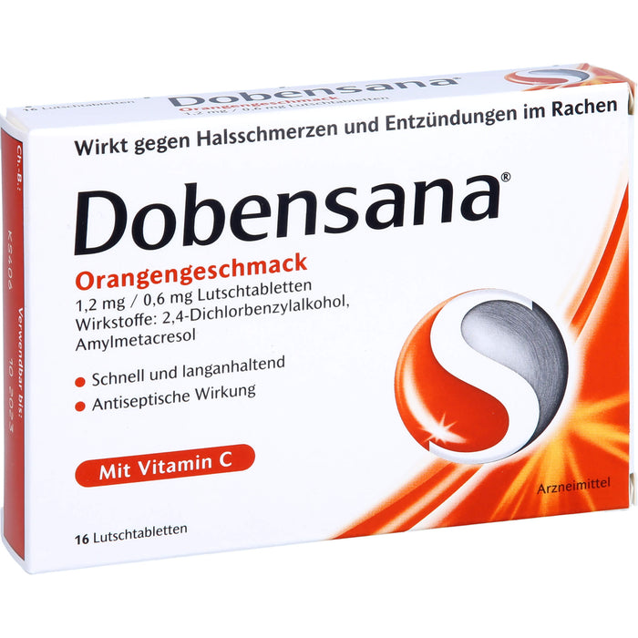 Dobensana Orangengeschmack 1,2 mg / 0,6 mg Lutscht, 16 pc Tablettes