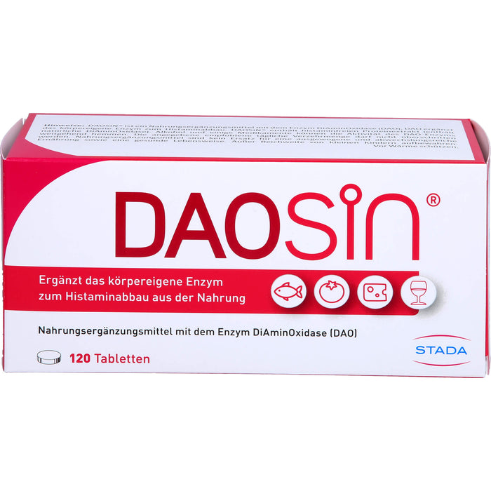 Daosin Tabletten zur Unterstützung des Histaminabbaus, 120 pc Tablettes