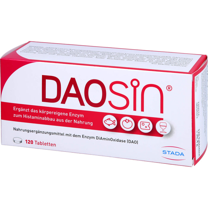 Daosin Tabletten zur Unterstützung des Histaminabbaus, 120 pc Tablettes