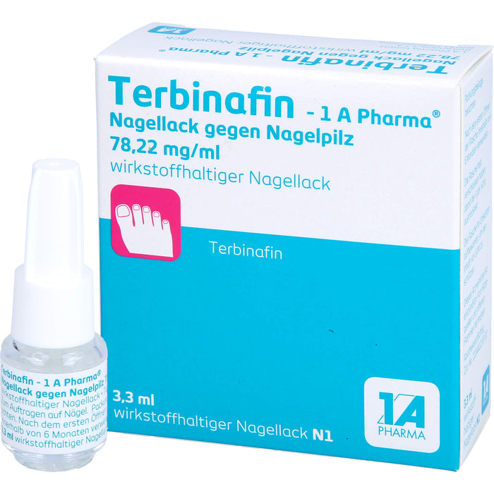 Terbinafin - 1 A Pharma Nagellack gegen Nagelpilz 78,22 mg/ml wirkstoffhaltiger Nagellack, 3.3 ml Lösung