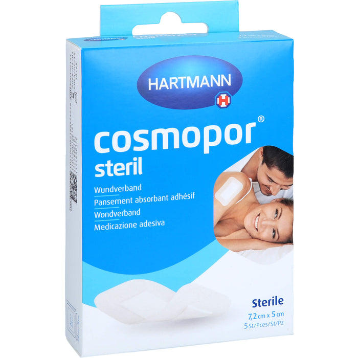 HARTMANN Cosmopor steril Wundverband 7,2 cm x 5 cm OTC, 5 pc pansement