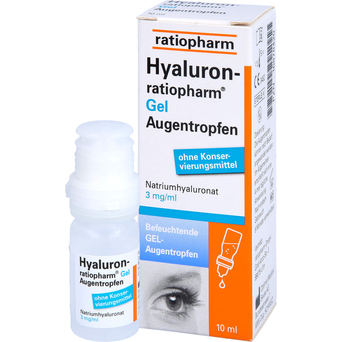 Hyaluron-ratiopharm Gel Augentropfen zur Befeuchtung, 10 ml Lösung