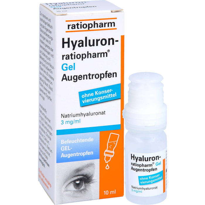 Hyaluron-ratiopharm Gel Augentropfen zur Befeuchtung, 10 ml Lösung