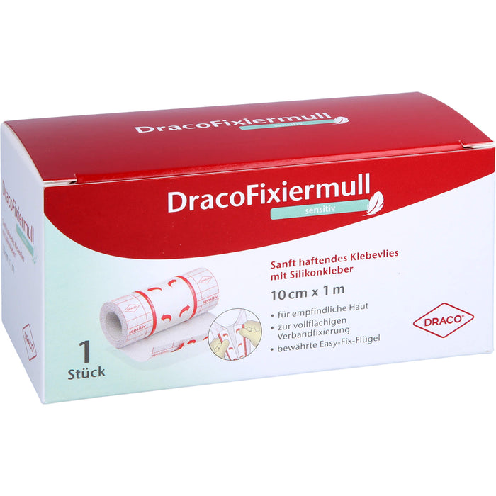 Draco Fixiermull sensitiv 10 cm x 1 m, 1 St VER