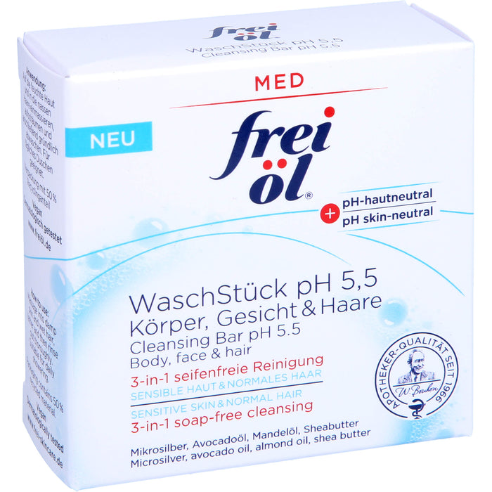 frei öl WaschStück pH 5,5 für Körper, Gesicht und Haare, 90 g bar of soap