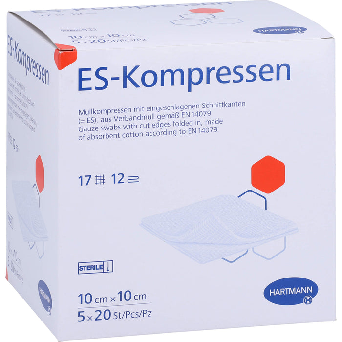 ES-KOMPRESSEN STERIL 10X10 CM GROßPACKUNg, 5X20 St KOM