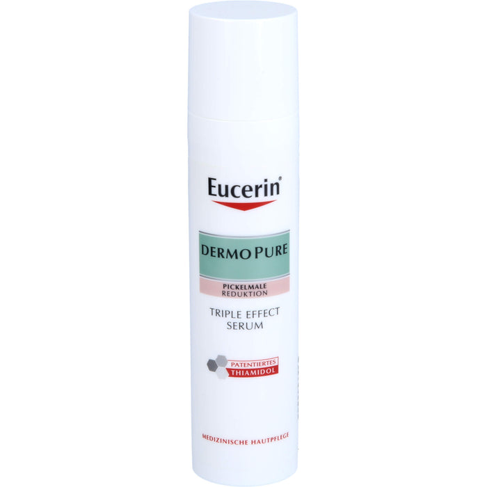 Eucerin Dermopure Triple Effect Gesichtsserum gegen unreine Haut, Pickelmale und glänzende Haut, 40 ml Solution