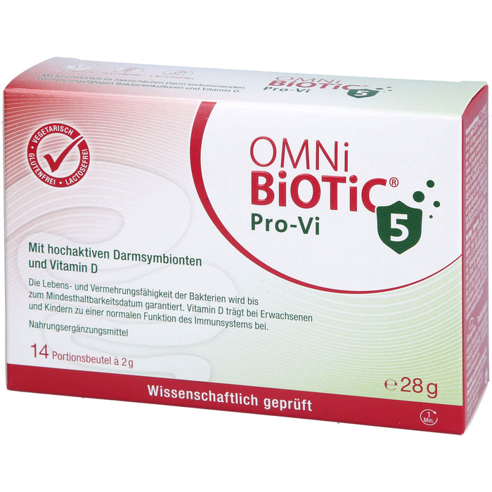 OMNi-BiOTiC ProVi-5 Pulver mit hochaktivem Darmsymbionten und Vitamin D, 14 St. Beutel