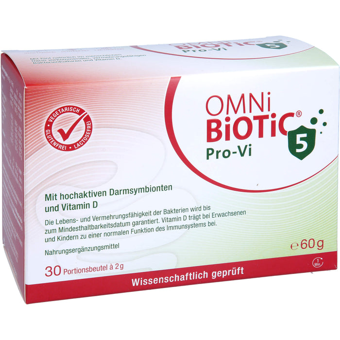 OMNi-BiOTiC ProVi-5 Pulver mit hochaktiven Darmsymbionten und Vitamin D, 30 pc Sachets