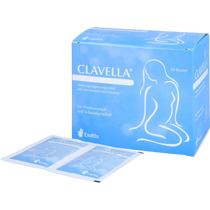 CLAVELLA Pulver bei Kinderwunsch und Schwangerschaft, 30 pc Sachets