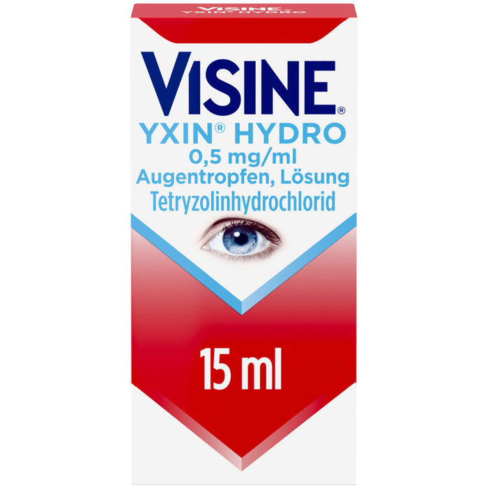 VISINE Yxin Hydro Augentropfen bei nicht-infektiösen Augenreizungen & Rötungen, 15 ml Lösung