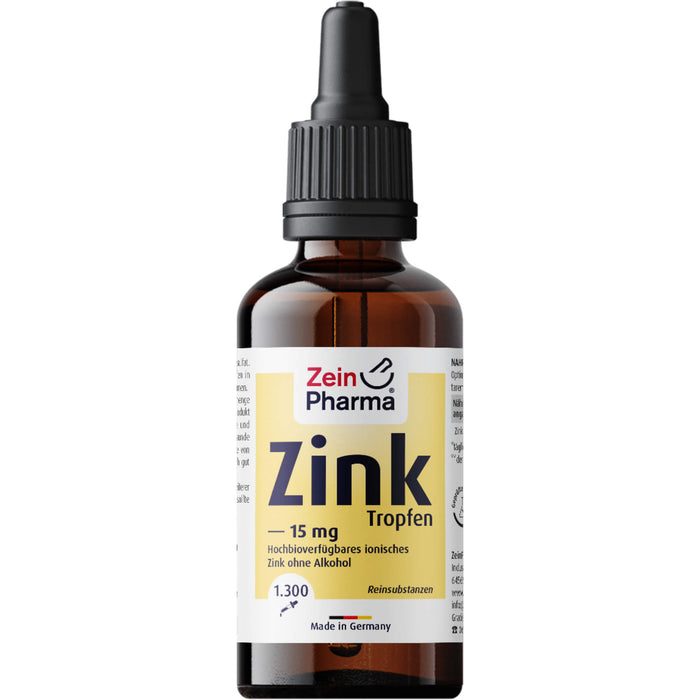 Zink Tropfen 15mg ionisiert, 50 ml TEI