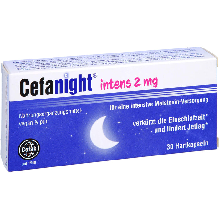 Cefanight intens 2 mg Tabletten verkürzt die Einschlafzeit und lindert Jetlag, 30 St. Tabletten