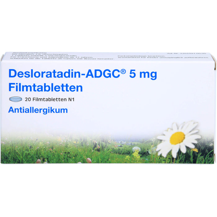 DESLORATADIN ADGC 5 mg Filmtabletten, 20 pc Tablettes