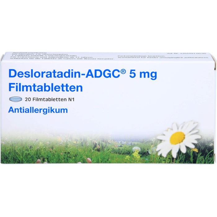 DESLORATADIN ADGC 5 mg Filmtabletten, 20 pcs. Tablets