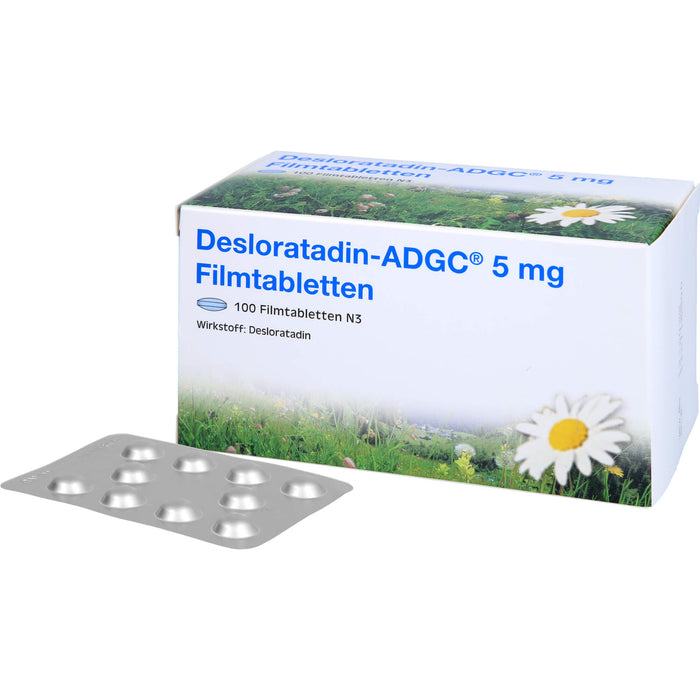 Desloratadin ADGC 5 mg Filmtabletten Antiallergikum, 100 pc Tablettes