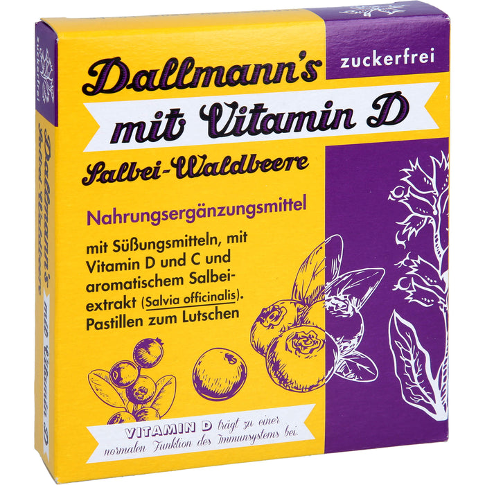 Dallmann's Salbei Waldbeere mit Vitamin D zuckerfrei, 37 g Candies