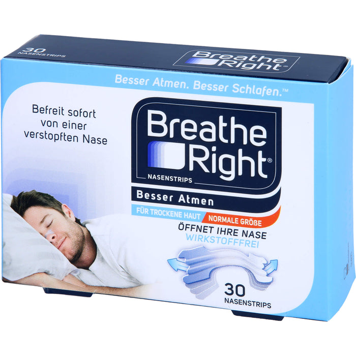 Besser Atmen Breathe Right Nasenpflaster transparent normal, 30 pcs. Patch