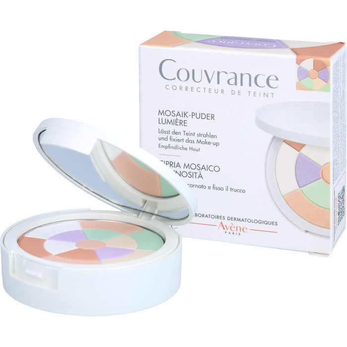 Avène Couvrance Mosaik-Puder LUMIERE mit Schwämmchen, 10 g Puder