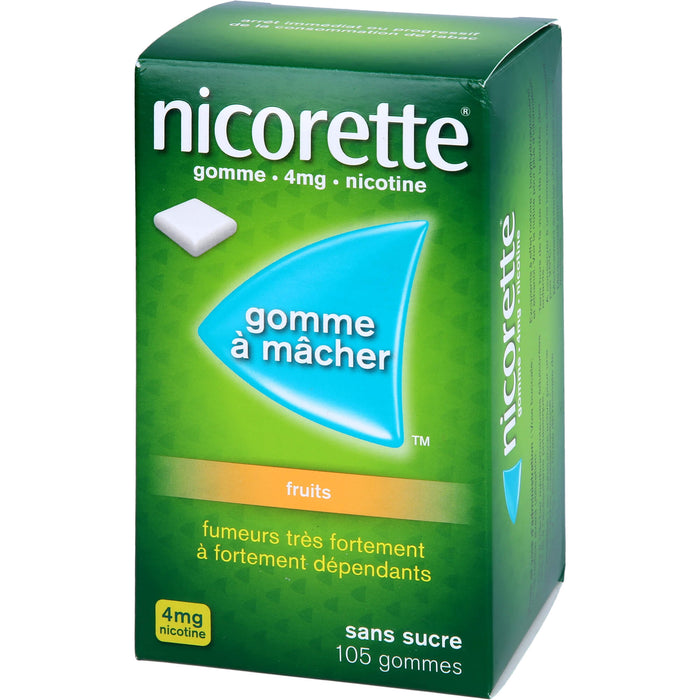 Nicorette Kaugummi 4 mg freshfruit Eurim, 105 St KGU