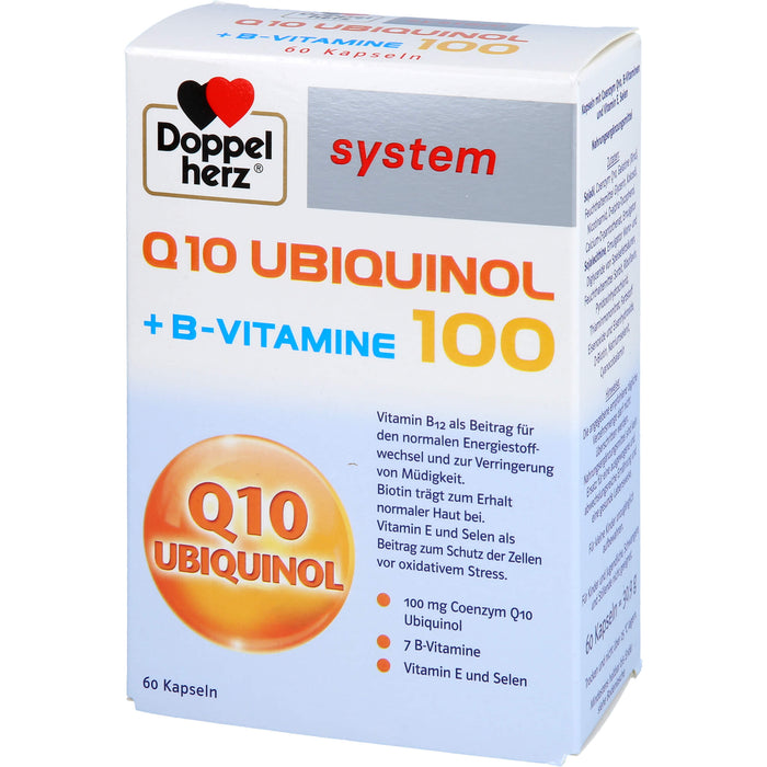 Doppelherz Q10 Ubiquinol + B-Vitamine 100 system Kapseln, 60 pc Capsules