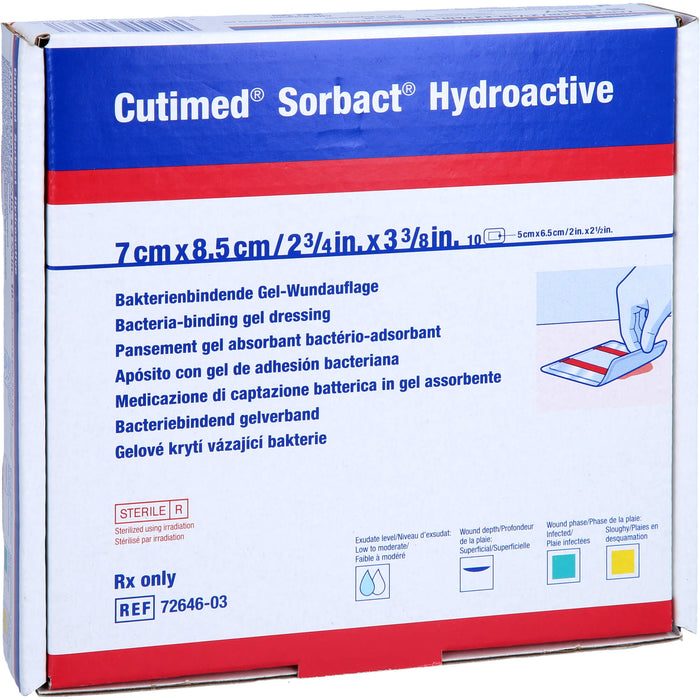 CUTIMED Sorbact Hydroactive Kompressen 7x8,5 cm, 10 St KOM