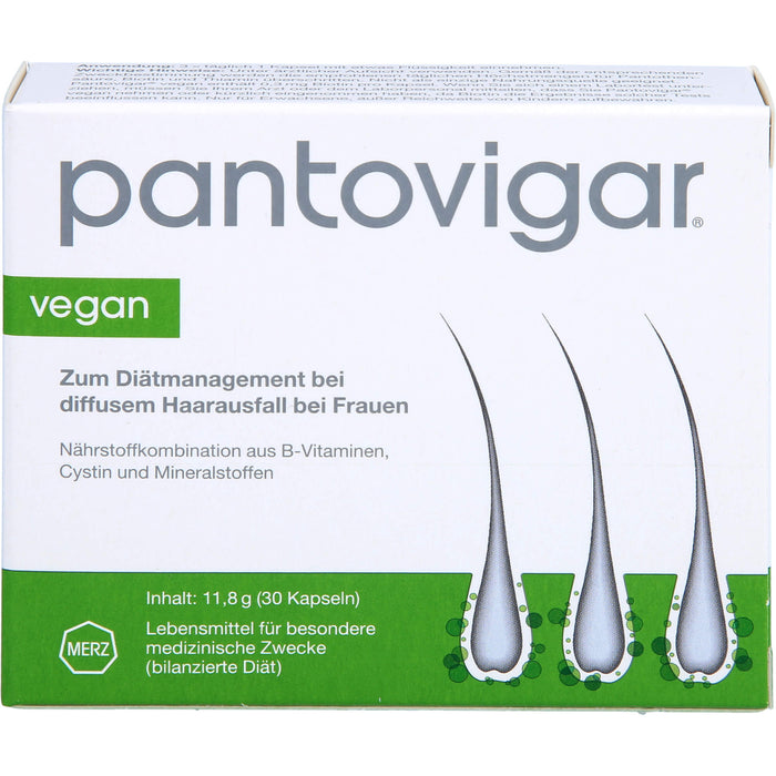 Pantovigar vegan Kapseln bei diffusem Haarausfall bei Frauen, 30 pcs. Capsules