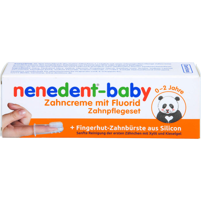 nenedent-baby Zahncreme mit Fluorid Zahnpflegeset, 20 ml ZCR