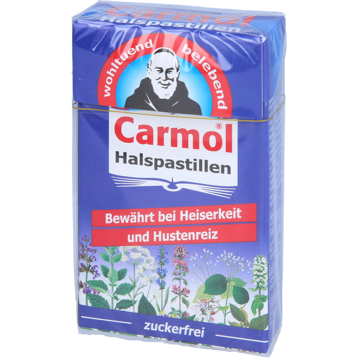 Carmol zuckerfreie Halspastillen bewährt bei Heiserkeit und Hustenreiz, 45 g Bonbons