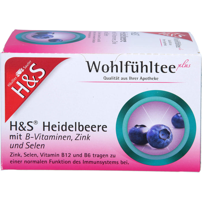 H&S Heidelbeere mit B-Vitaminen Zink und Selen, 20X2.5 g FBE