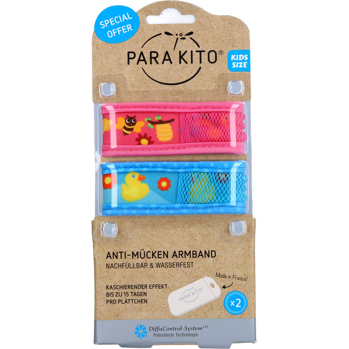 Para'Kito Anti-Mücken Armband Kids Doppelpack, 1 P