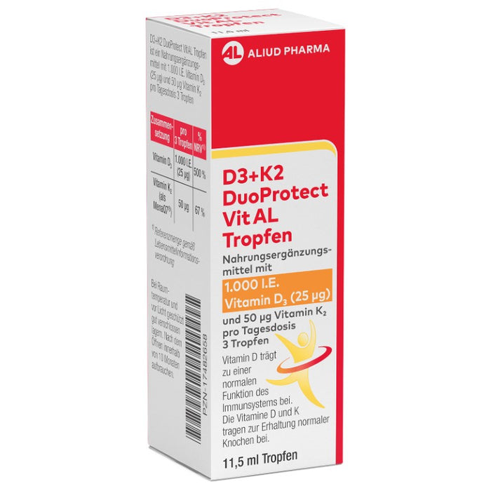 D3+K2 DuoProtect Vit AL 1000 I.E./50 ug Tropfen, 11.5 ml Lösung