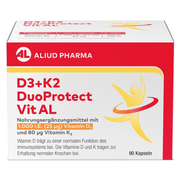 D3+K2 DuoProtect Vit AL 1000 I.E./80 ug Kapseln, 90 St. Kapseln