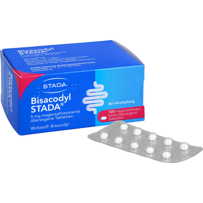 STADA Bisacodyl 5mg Abführmittel zur Hilfe bei Verstopfung, 100 pcs. Tablets