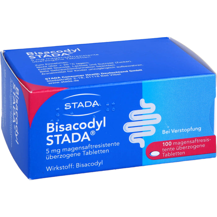 STADA Bisacodyl 5mg Abführmittel zur Hilfe bei Verstopfung, 100 pcs. Tablets