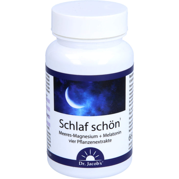 Dr. Jacob's Schlaf schön Melatonin Magnesium Baldrian Hopfen Lavendel Melisse, 90 pcs. Tablets