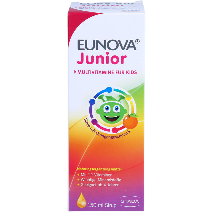 Eunova Junior Sirup Multivitamine für Kids, 150 ml Lösung