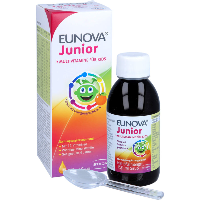 Eunova Junior Sirup Multivitamine für Kids, 150 ml Lösung