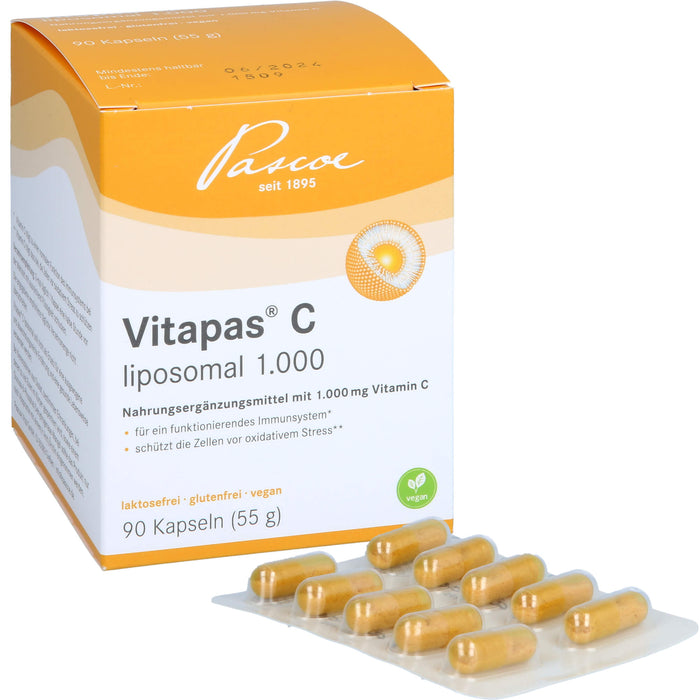 Vitapas C liposomal 1.000 Kapseln schützt die Zellen vor oxidativem Stress, 90 pc Capsules