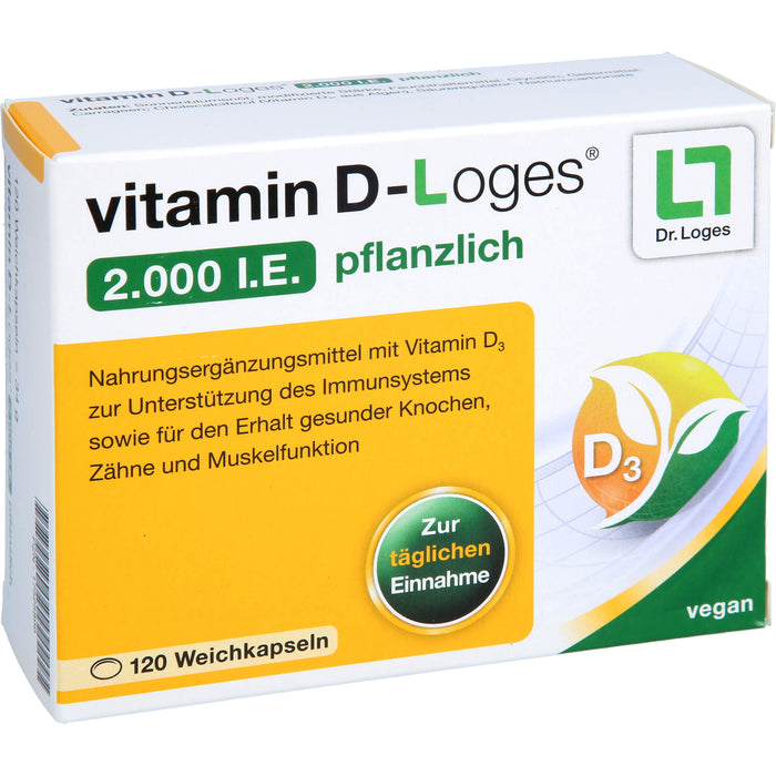 vitamin D-Loges 2,000 I.E. pflanzlich, 120 St WKA